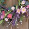 22inch Artificial Spring Summer Wreath Lavender with Colorful Flowers,Green Leaves for Front Door Home Wall Party Decor